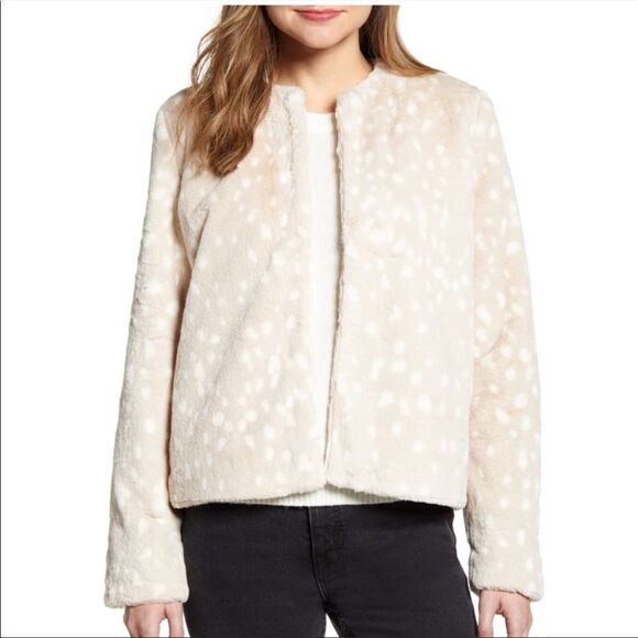 NWT Rachel Parcell Jackets & Coats Print Faux Fur Jacket - Picture 3 of 12